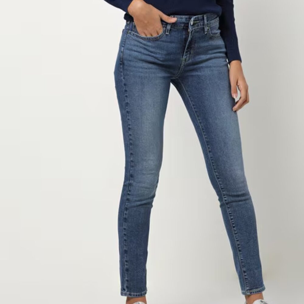 Aeropostale Jeans Womens Size 1/2 Lola Cropped Jegging Low RiseBlue Denim